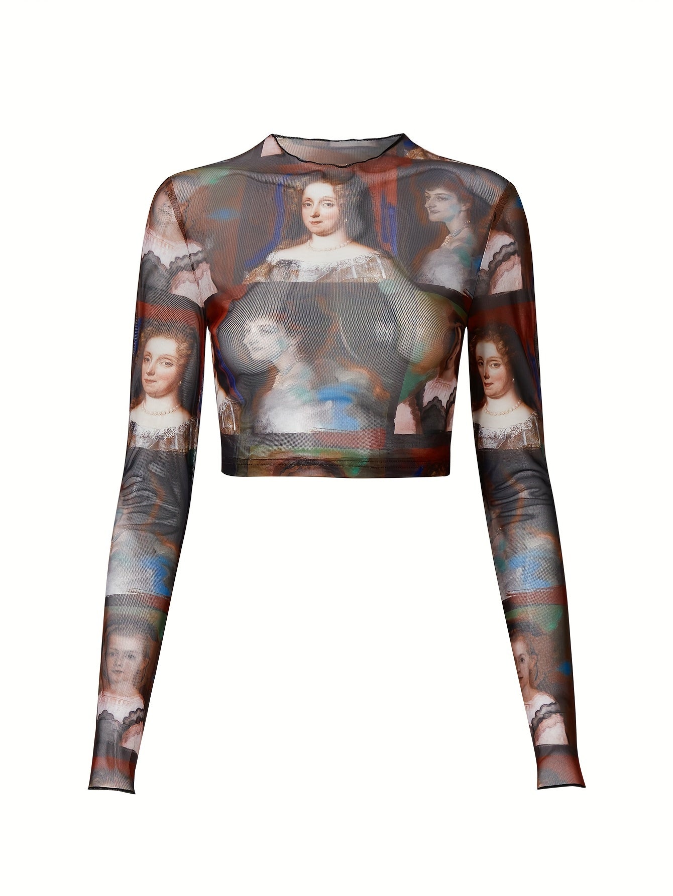 Women's Fashion Figure Printed Long-Sleeved T-shirt