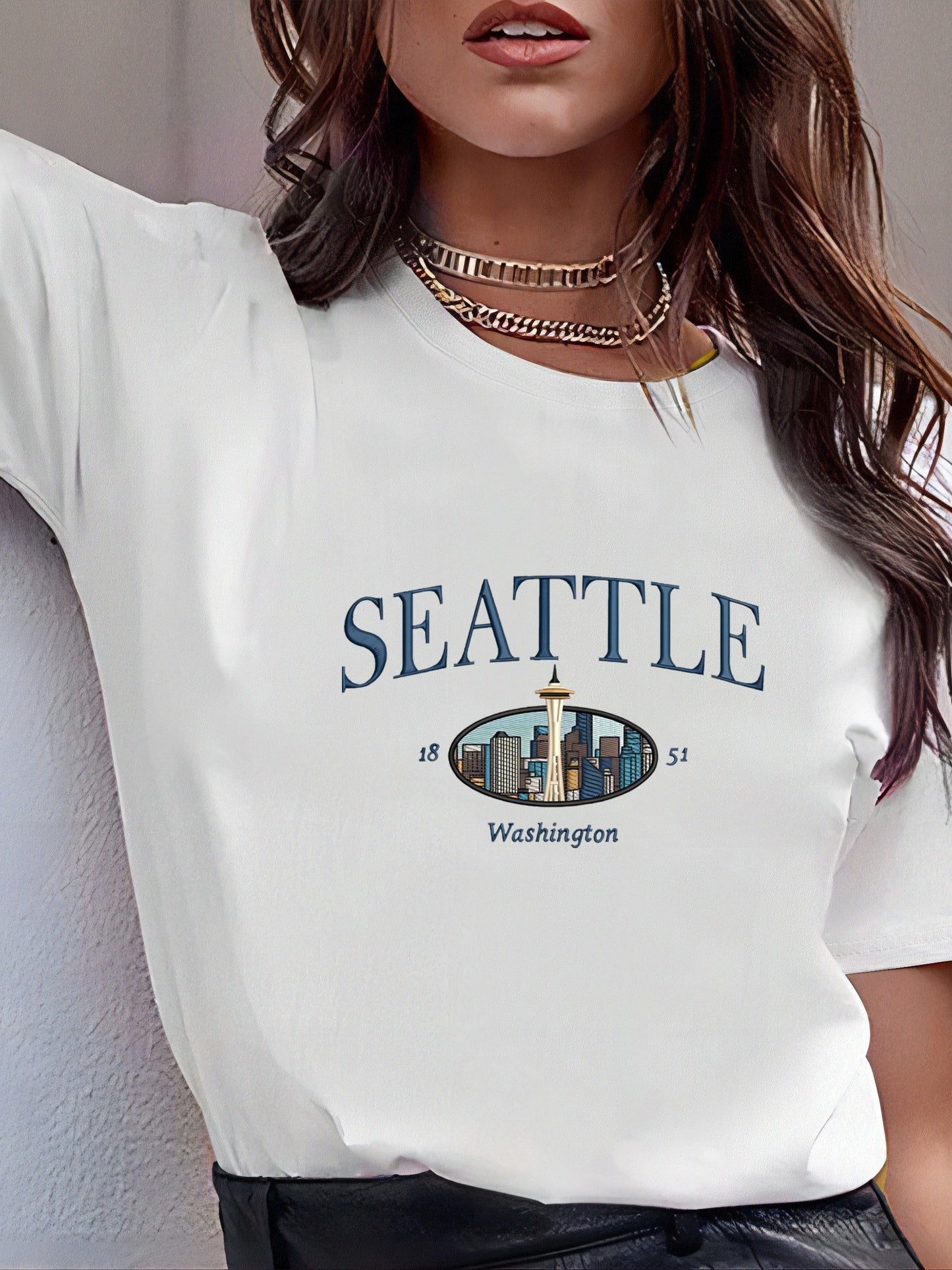 Seattle Washington and Space Needle Print Design