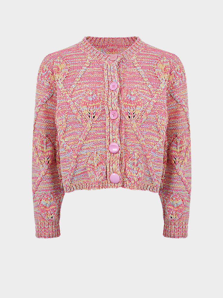 Pink Soft Waxy Short Woolen Sweater