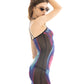 Summer Spring Women's Sexy Spaghetti Strap Cut Out Split Hem Thermal Asymmetric Body Print Mini Bodycon Dress