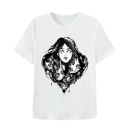 Dark Black Wind Ito Junji Clothing ULZANG Couple Dress Street Dress Tshirt Retro Tumblr